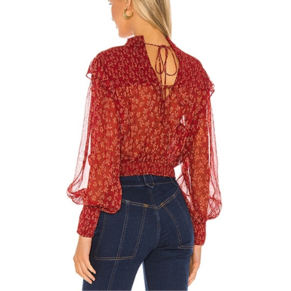 NWT Free People Roma Berry Combo Blouse Size XS - Picture 3 of 12